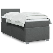 Giroletto a Molle con Materasso Grigio Scuro 90x190 cm Tessuto 3285737