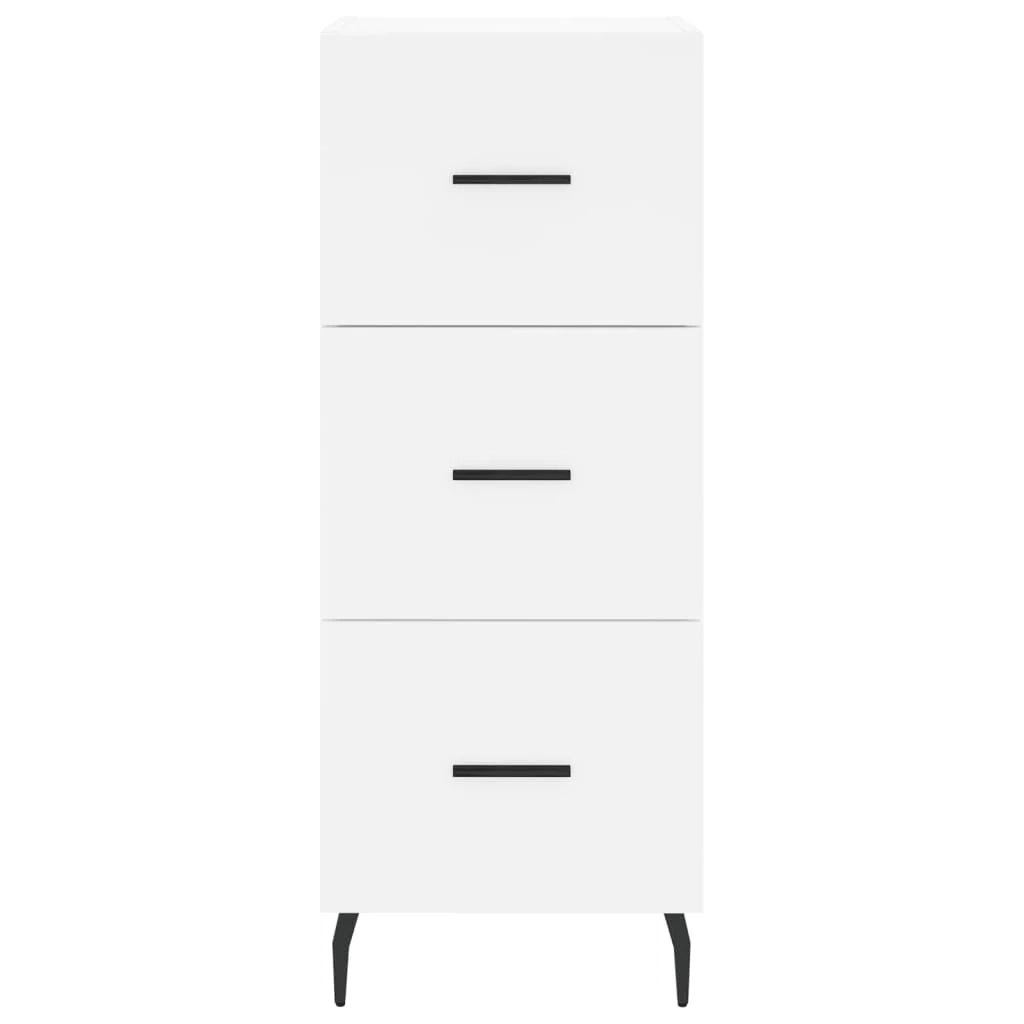Buffet credenza cassettiera mobiletto mobile contenitore organizer cucina soggiorno salotto alto 34,5 x 34 x 180 cm legno ingegnerizzato bianco 02_0032379