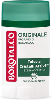 BOROTALCO DEODORANTE STICK ORIGINALE NO ALCOOL E SALI DI ALLUMINIO TRIPLA PROTEZIONE ASCIUTTA PROFUMO DI BOROTALCO 40 ML