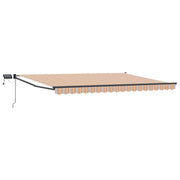 Tenda retrattile manuale con LED Blu e Arancione 5 x 3 m 3419503