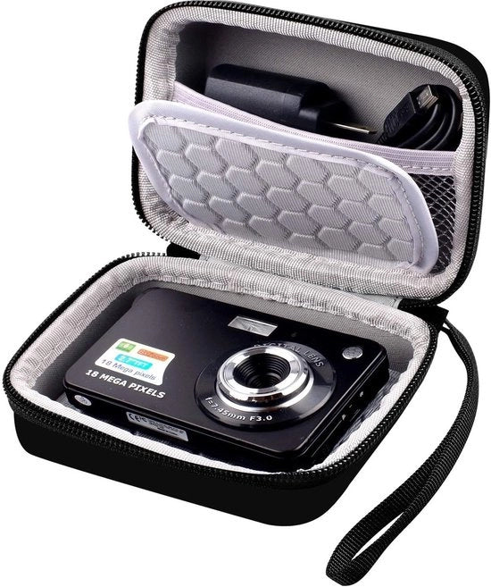 Tas di protezione digitale per camera, con contenitore in schiuma antiurto e doppia membrana di contenimento