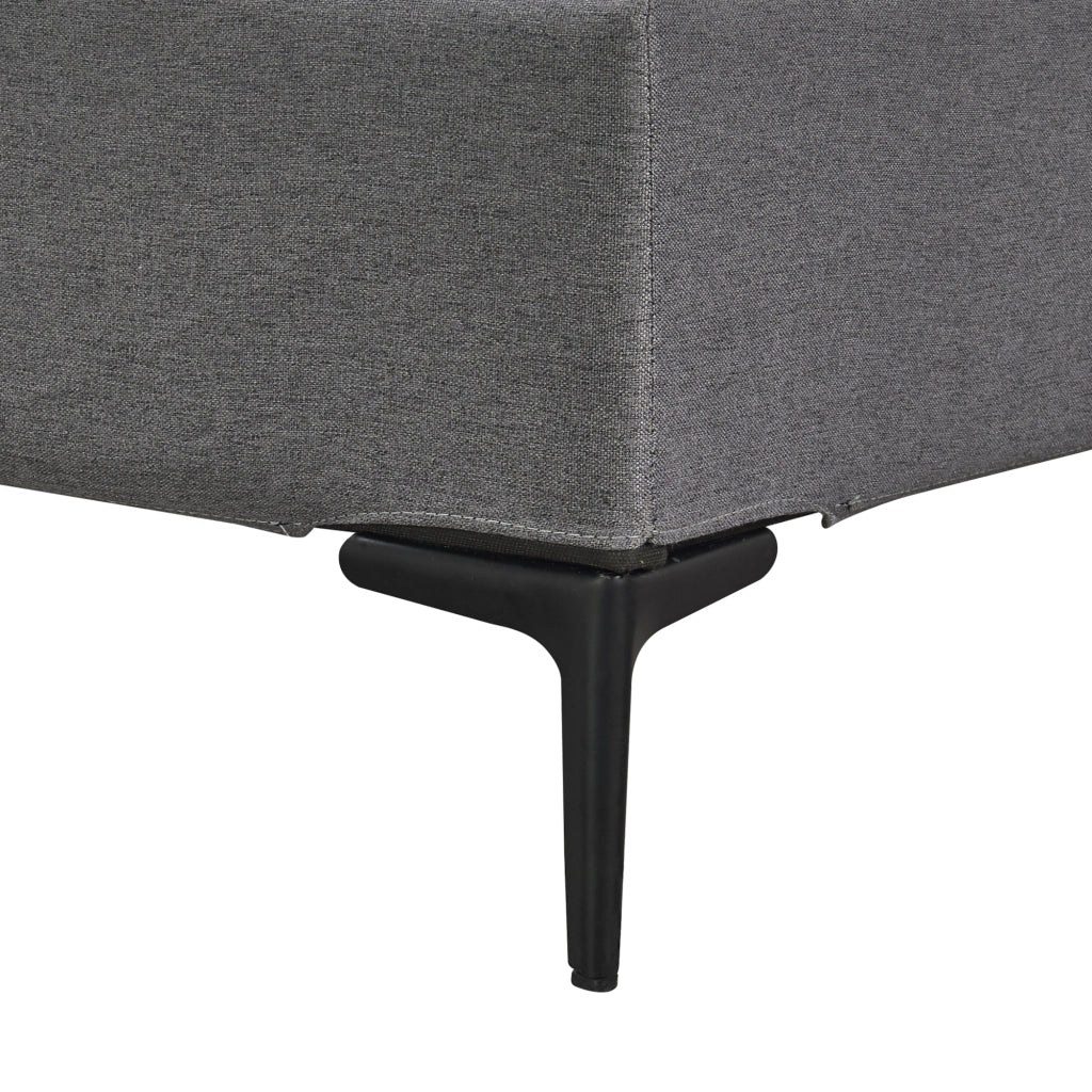 Letto Francese Lilla 140x200 cm con Fodera Protettiva - Grigio Scuro [en.casa]