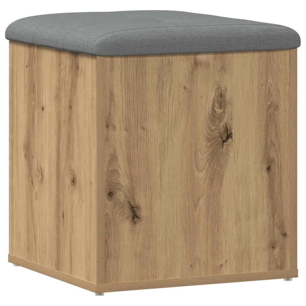Panca Portaoggetti Rovere Artigianale 42x42x45 cm in Truciolato 857614