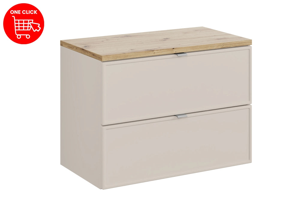 Set mobili bagno 80 cm con piano Bella Cashmere 80 cm