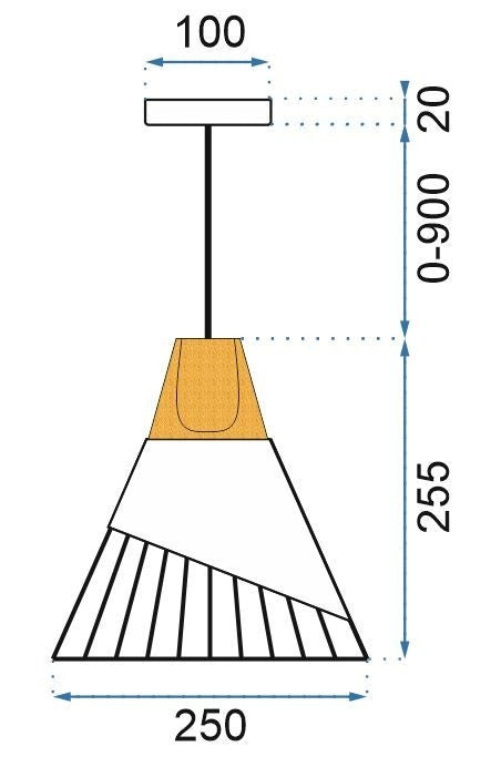 Lampada Da Soffitto Pensile Scandinavo Metallo APP224-1CP