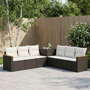 Set di divani 7 pz Nero e Bianco Crema 3448855