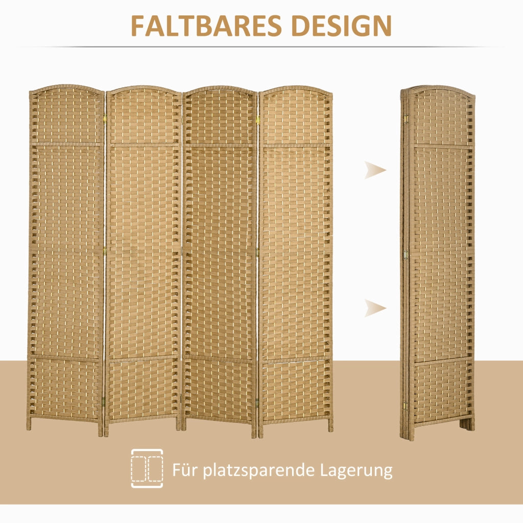 Paravento Divisorio 4 Pannelli ¨C Xylo ¨C Legno Naturale Salvaspazio