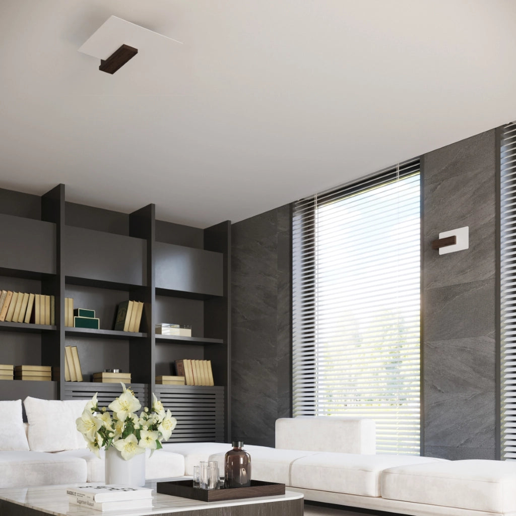 Applique/plafoniera NORKKA wenge legno 2xE27 Pure Lume