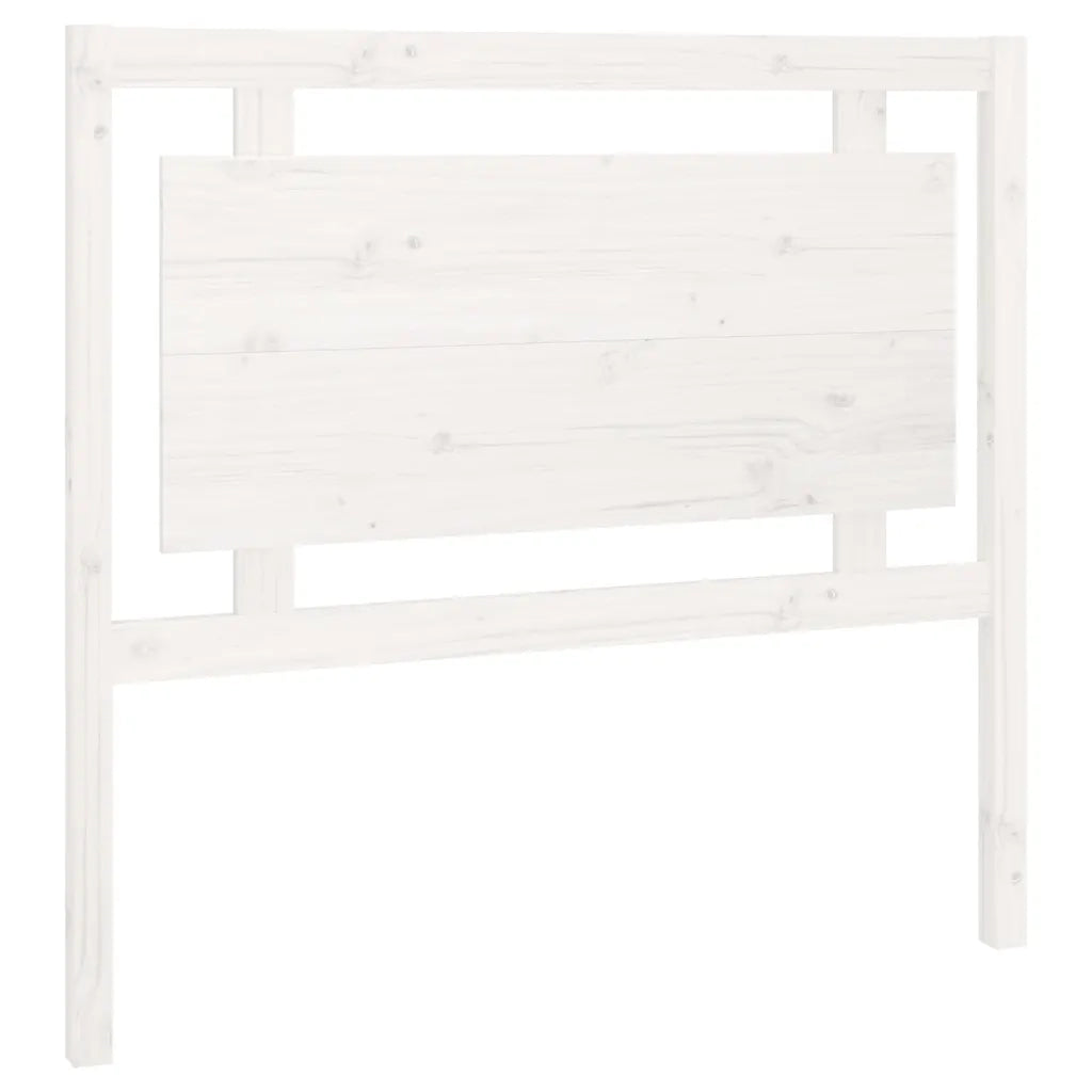 Testiera per Letto Bianca 105,5x4x100 cm Legno Massello di Pino