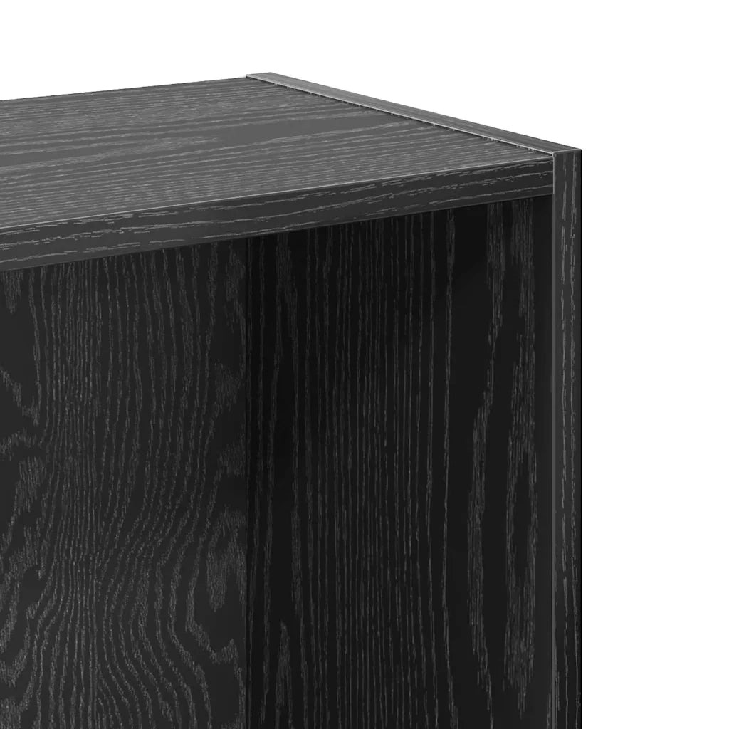 vidaXL Libreria Rovere nero 80 x 24 x 76 cm Legno multistrato