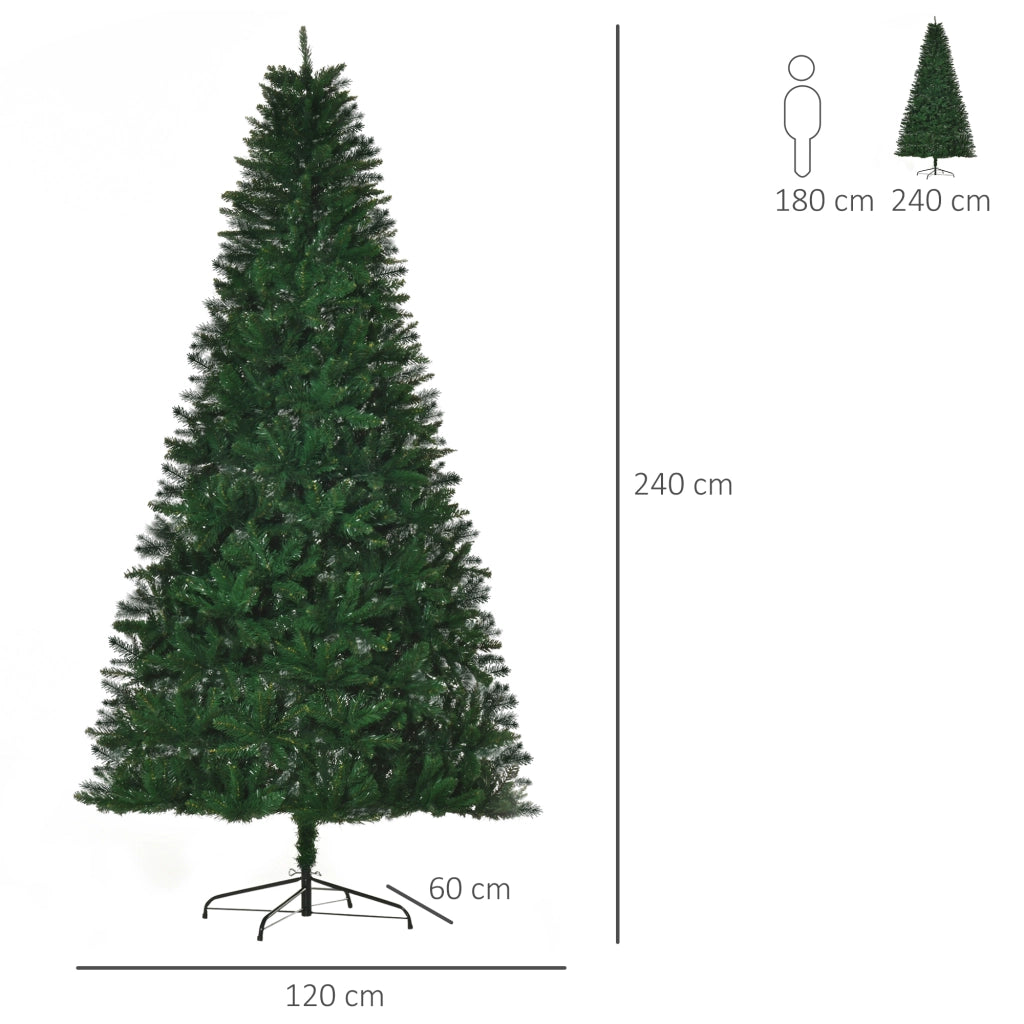 Albero di Natale Artificiale 240 cm ¨C zephmum ¨C Verde 1499 Rami Realismo Nordmann