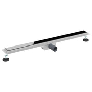 Drenaggio doccia con copertura in vetro Nero 90 cm CFW3675910