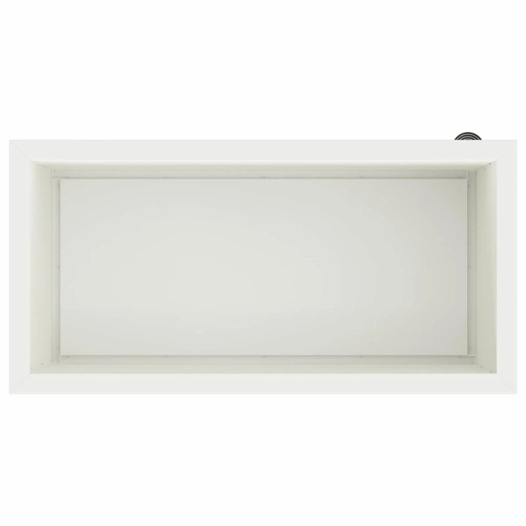 Fioriera da giardino con LED 2 pz Bianco 40 x 80 x 40 cm 8008157