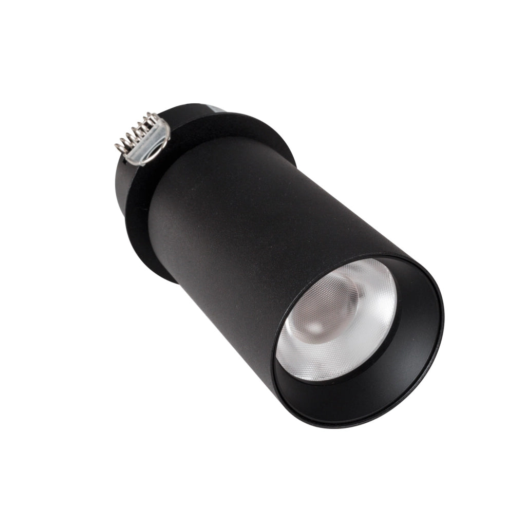 Faretto incasso tubolare nero tondo LED 9W 3000K Maxlight