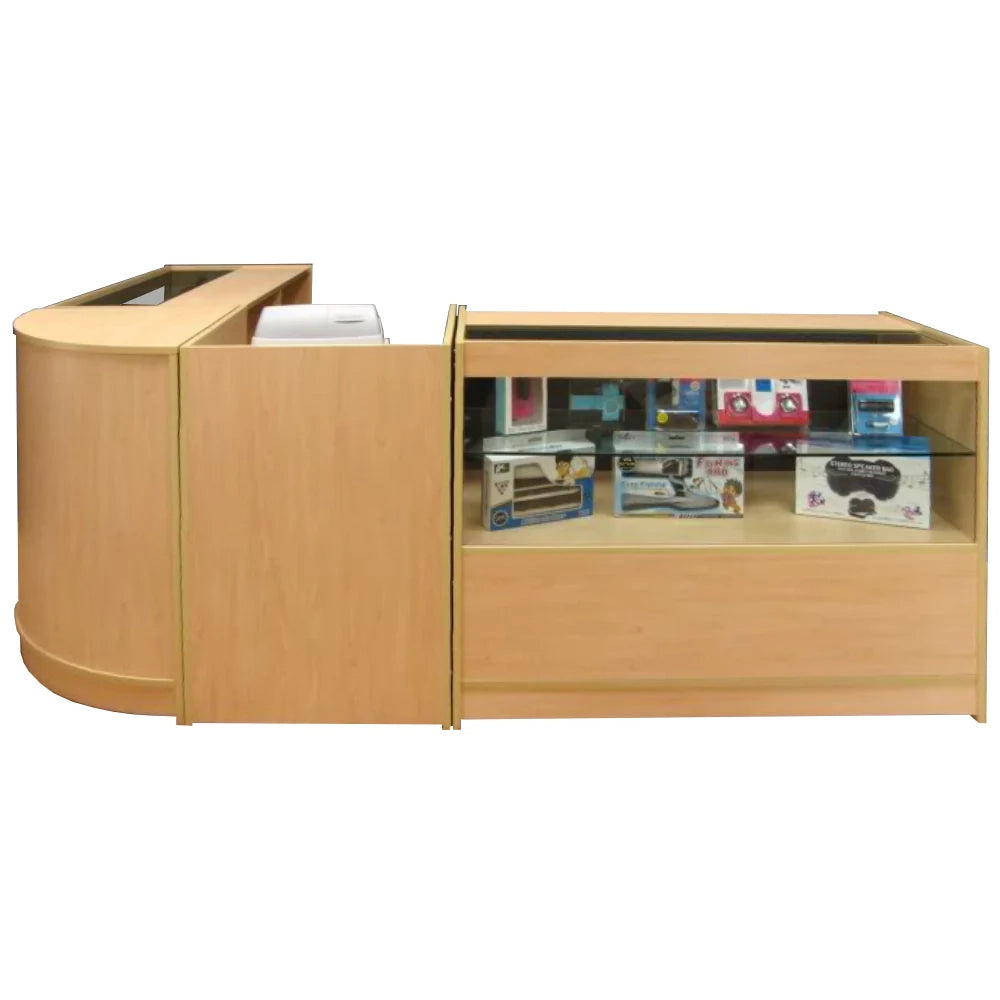 Set banconi negozio in acero con vetro – B1200, C1200, CM60 e TB60