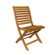 Set 2 Sedie Pieghevoli in Legno di Acacia 56 x 60 x H 90 cm