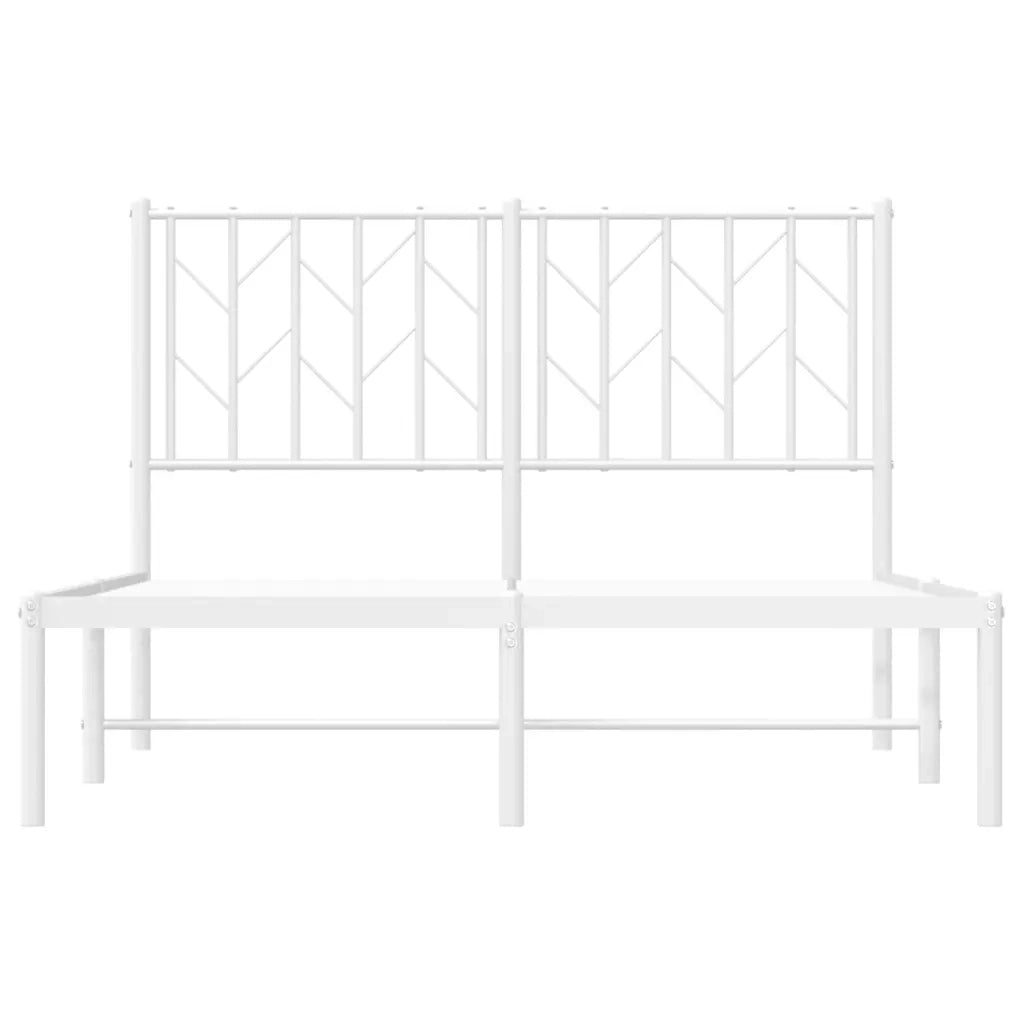 Giroletto con Testiera-Struttura Letto con testiera in Metallo Bianco 120x200 cm 407338