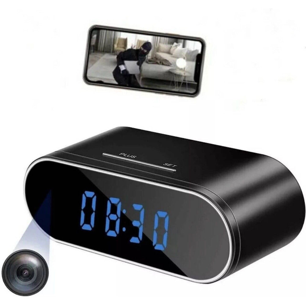 Trade Shop - Sveglia Orologio Con Telecamera Spia Nascosta Con Visione Notturna Sorveglianza -