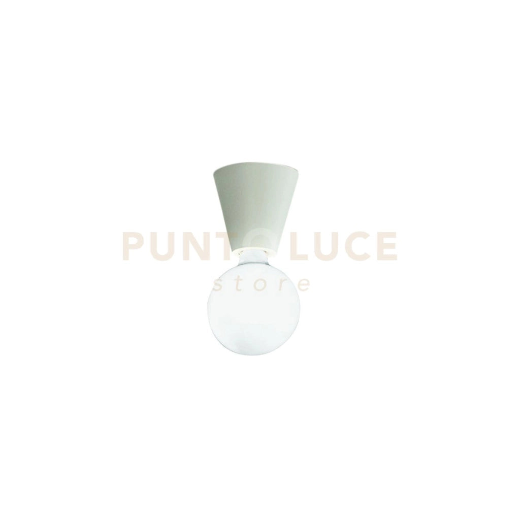PLAFONIERA FOG 1 LUCE ATTACCO E27 BIANCO IN ALLUMINIO SENZA LAMPADINA