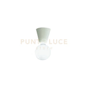 PLAFONIERA FOG 1 LUCE ATTACCO E27 BIANCO IN ALLUMINIO SENZA LAMPADINA
