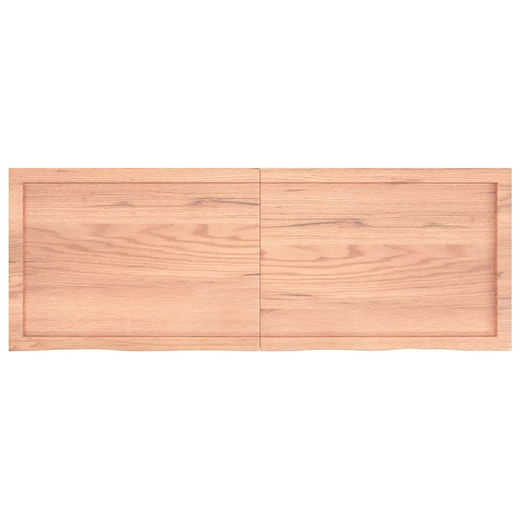 Piano Bagno Marrone 140x50x(2-4) cm Legno Massello Trattato 3156149