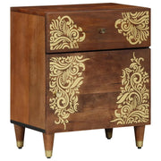 Comodino con porta con cassetto Marrone miele 50 x 33 x 60 cm 4018744