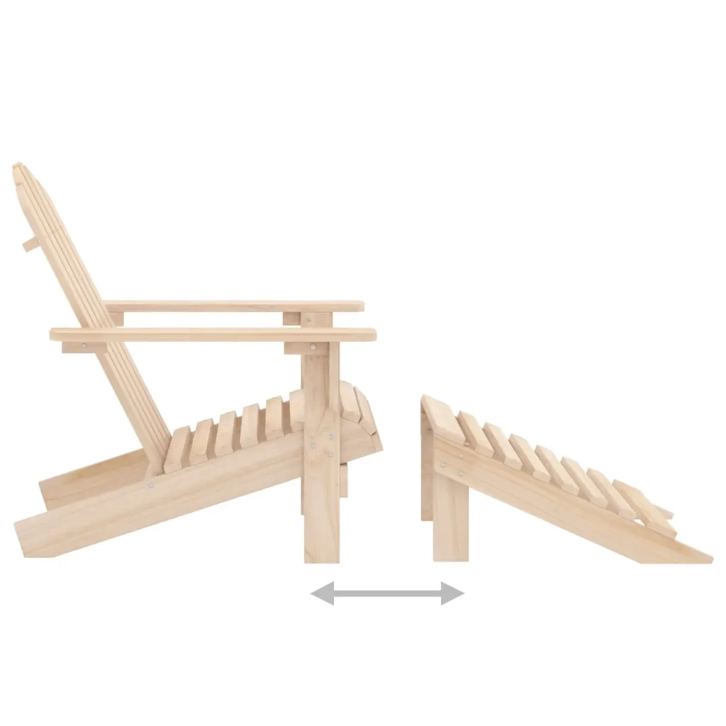 Sedia da Giardino Adirondack con Ottomana in Massello di Abete cod mxl 9957