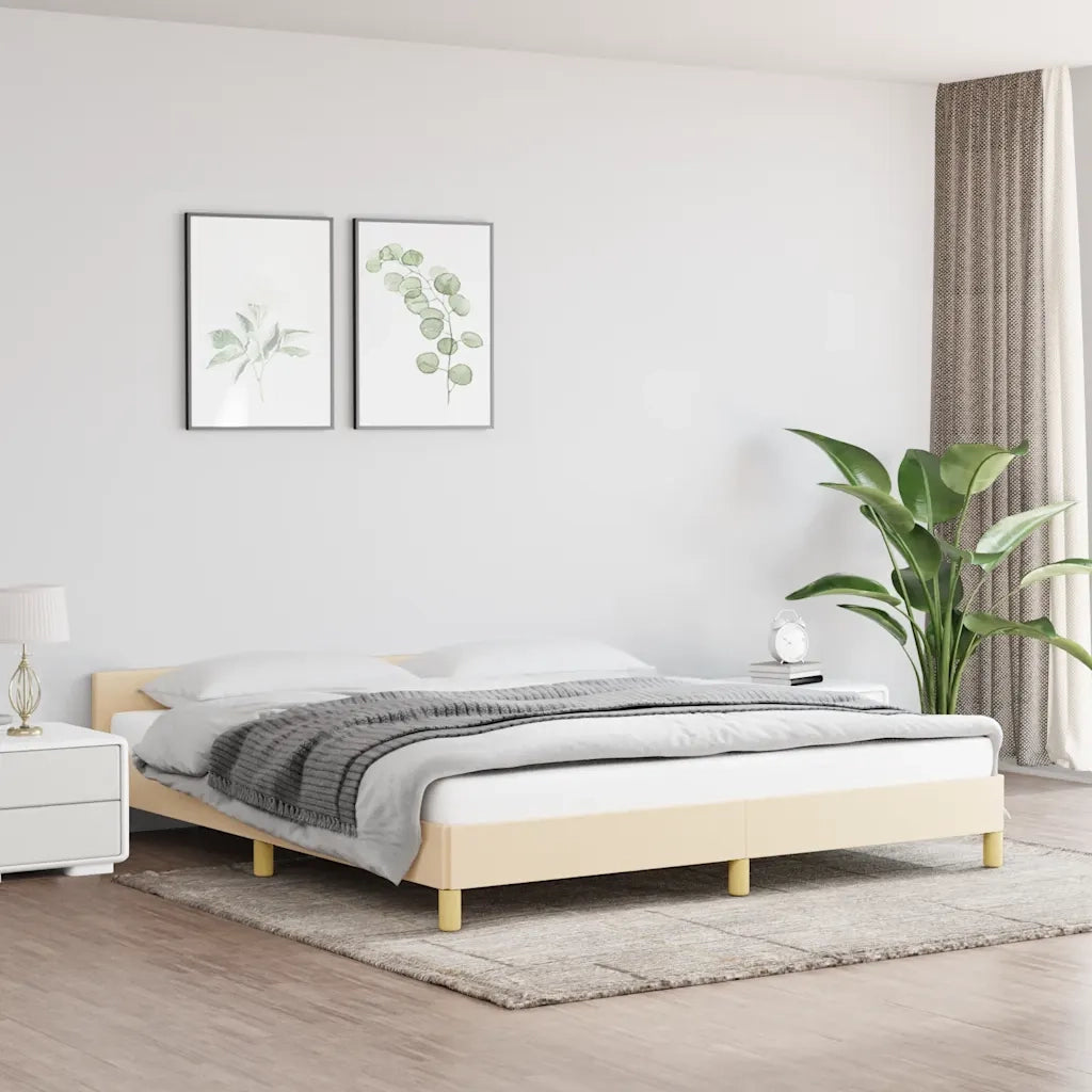 Giroletto senza Materasso Crema 180x200 cm in Tessuto 347436