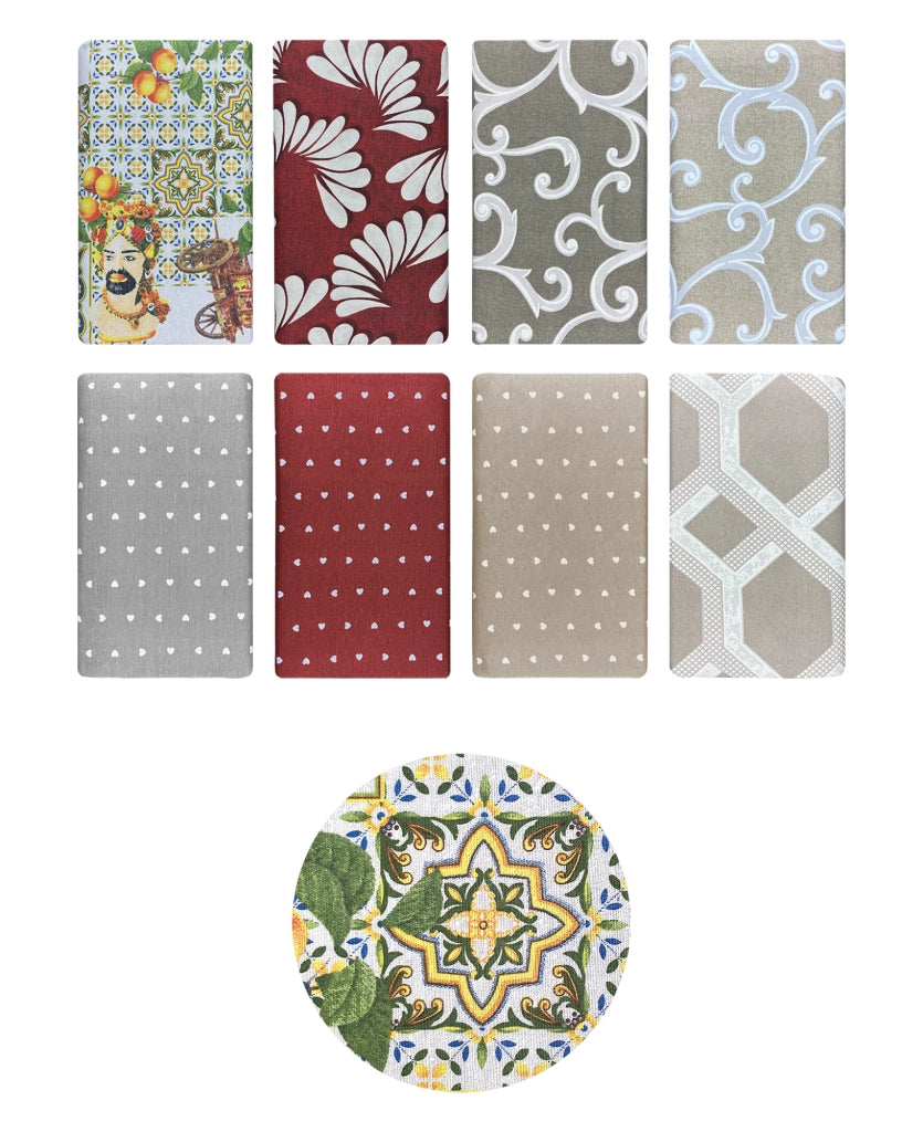 Telo Arredo In Cotone Panama Stampato Varie Fantasie GrandFoulard Copridivano Copriletto Sofà Prodotto Italiano Singolo e Matrimoniale  - Sicilia - 2 Posti