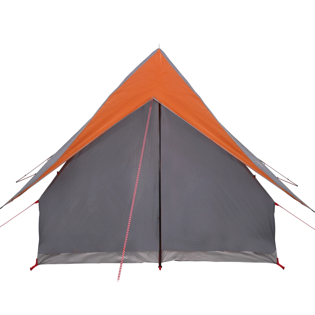 Tenda da campeggio a forma di A per 3 persone grigia e arancione impermeabile