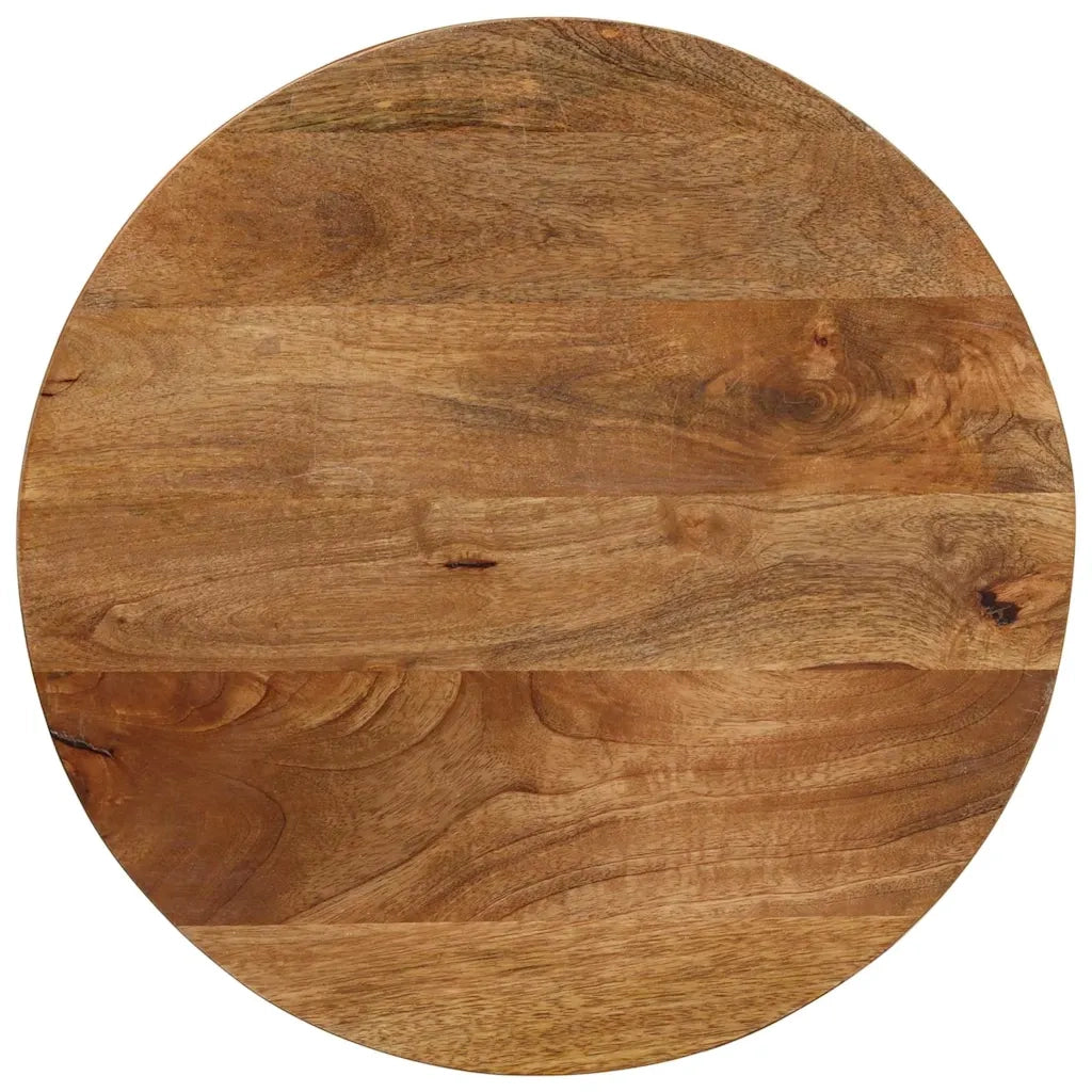 Piano per Tavolo Ã˜ 40x2,5cm Rotondo in Legno Massello di Mango