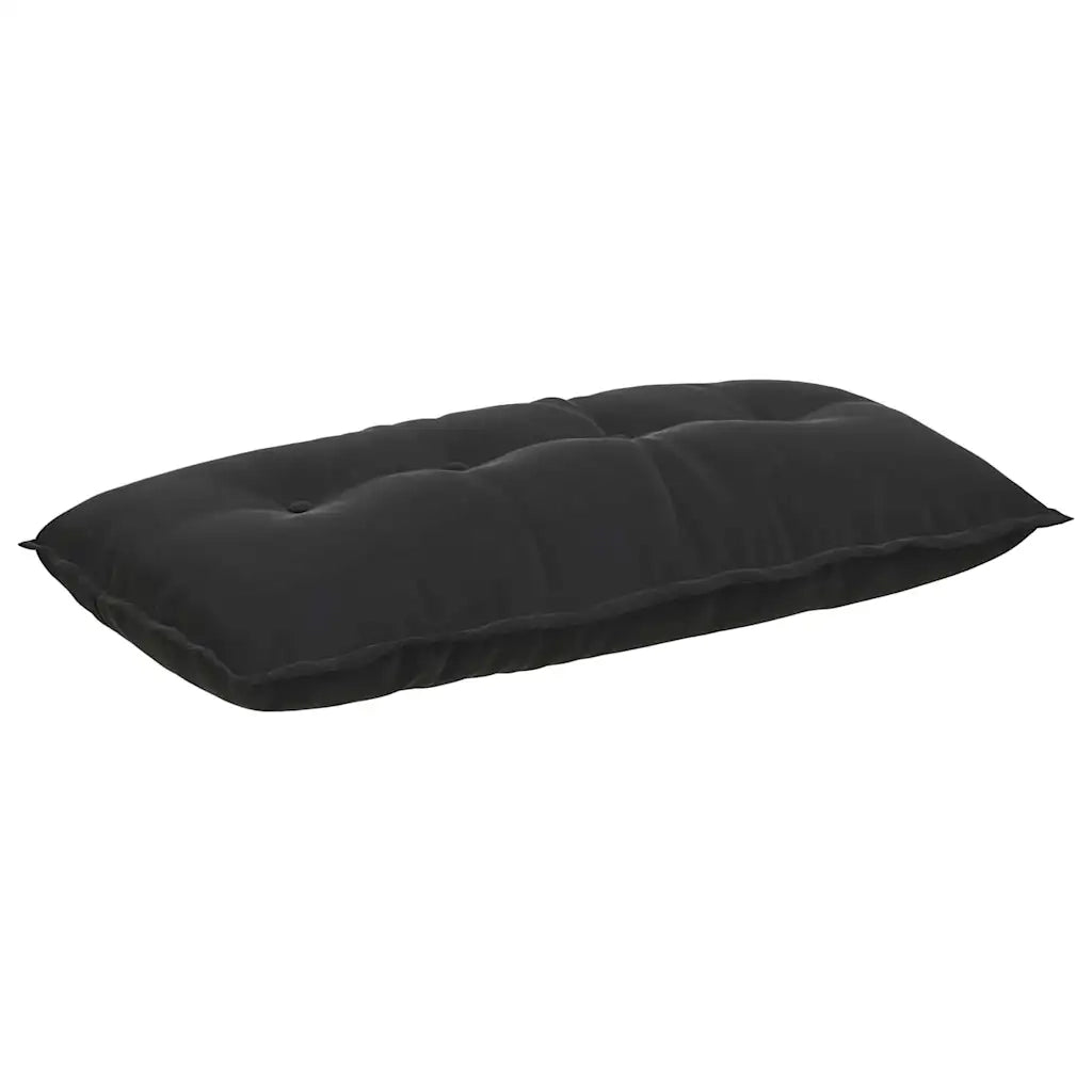 Cuscino per Schiena Nero 100 x 50 cm Tessuto in Cords 42014767