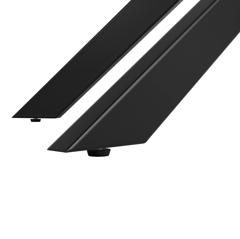 Tavolo da pranzo estensibile 160x80 cm bianco e nero – allunga