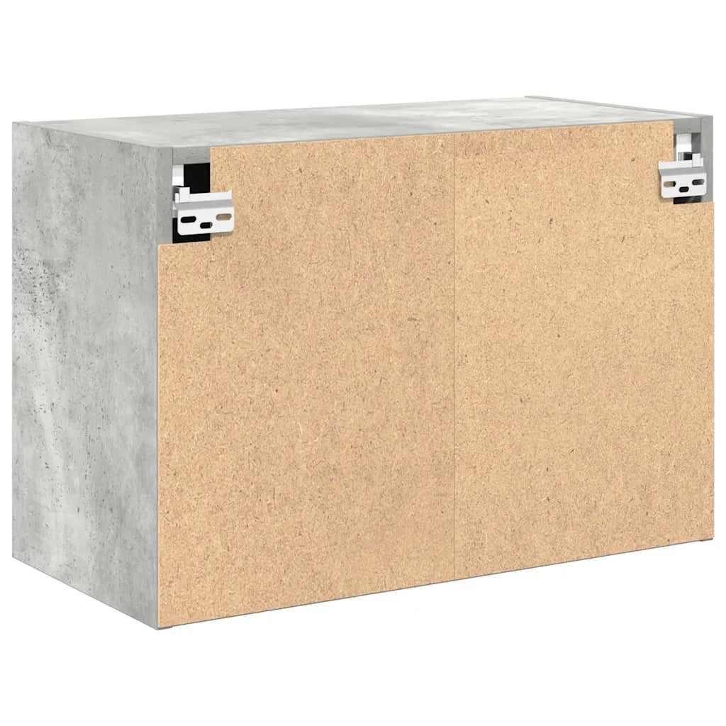 Pensili per Garage 2 pz Grigio Cemento in Legno Multistrato 860650