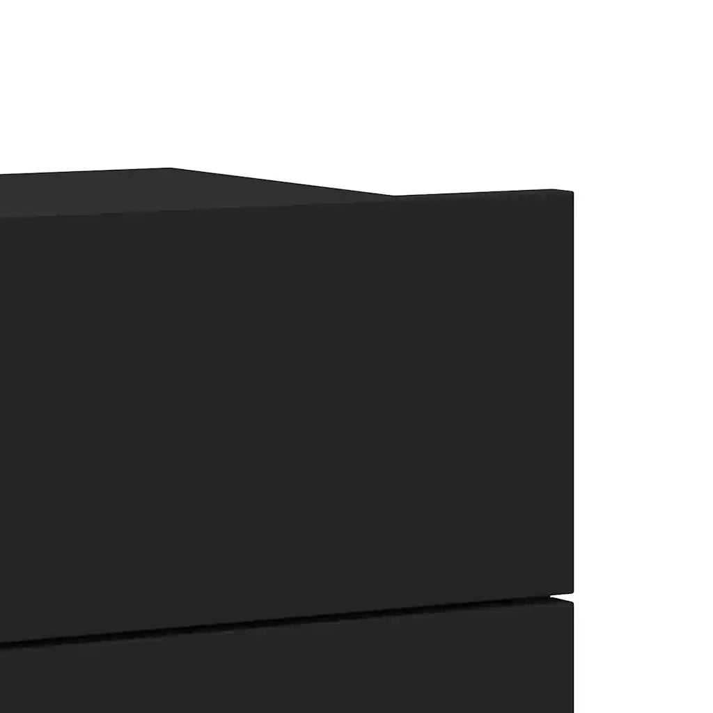 Comodino Nero 40x30x30 cm in Legno Multistrato 801055