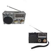 Trade Shop - Radio Portatile Multifunzione Retrò A Batteria Bande Fm Am Sw Analogica Q-sy621 -