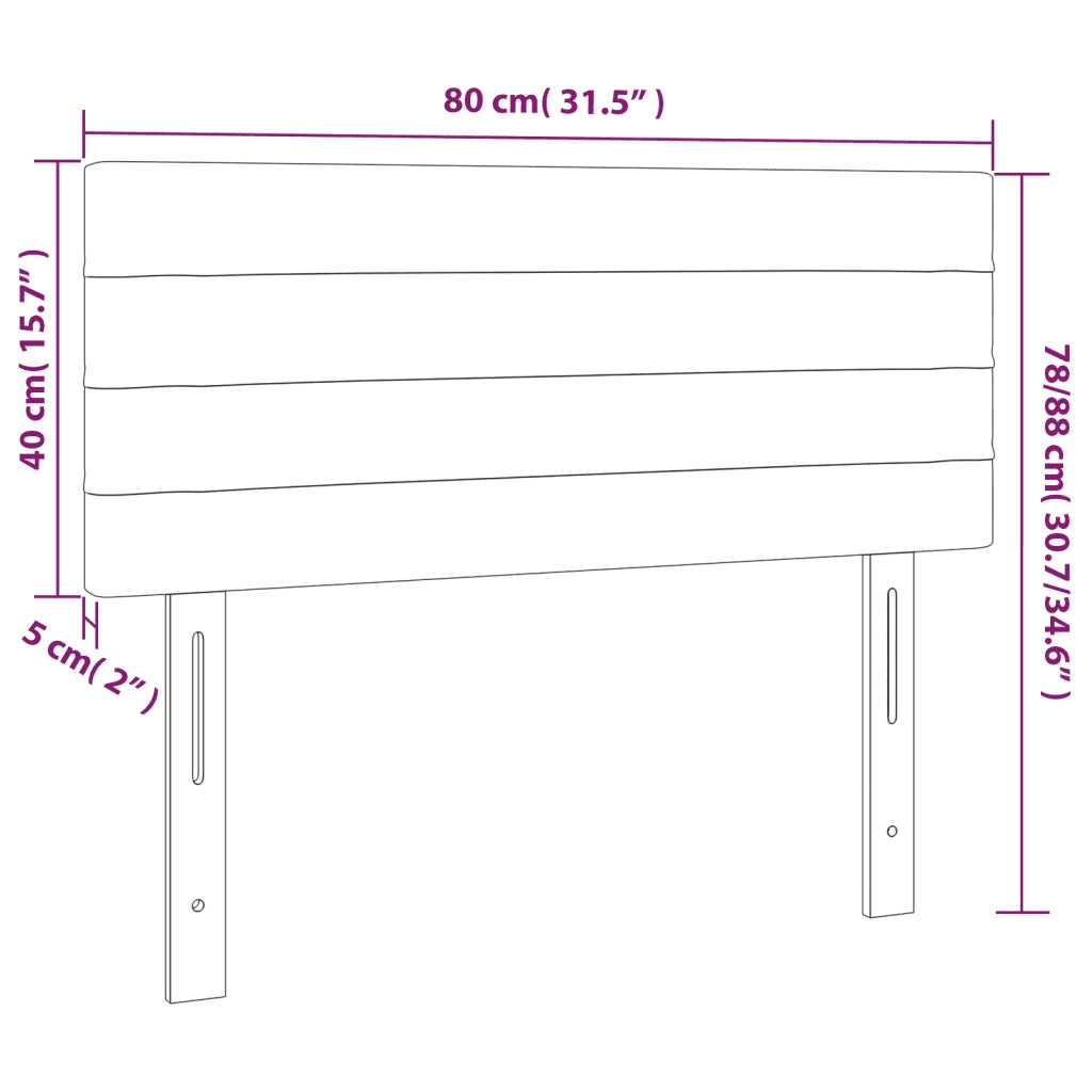 Testiera-Testata-Testiera Decorativa Rosa 80x5x78/88 cm in Velluto 475666