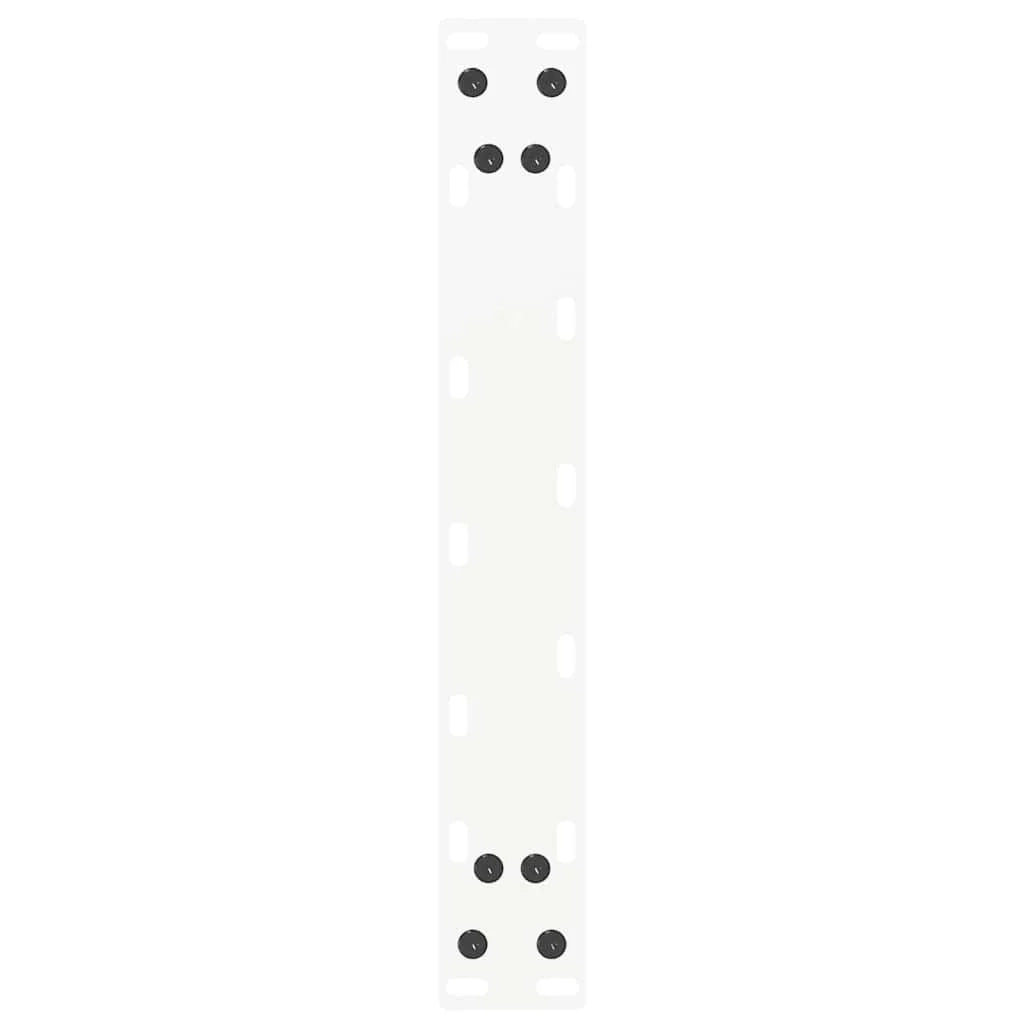 Set di 2 gambe robuste per tavolino da caffè a forma di U 40 x 30 cm con piedini regolabili design moderno acciaio bianco 02_0057373