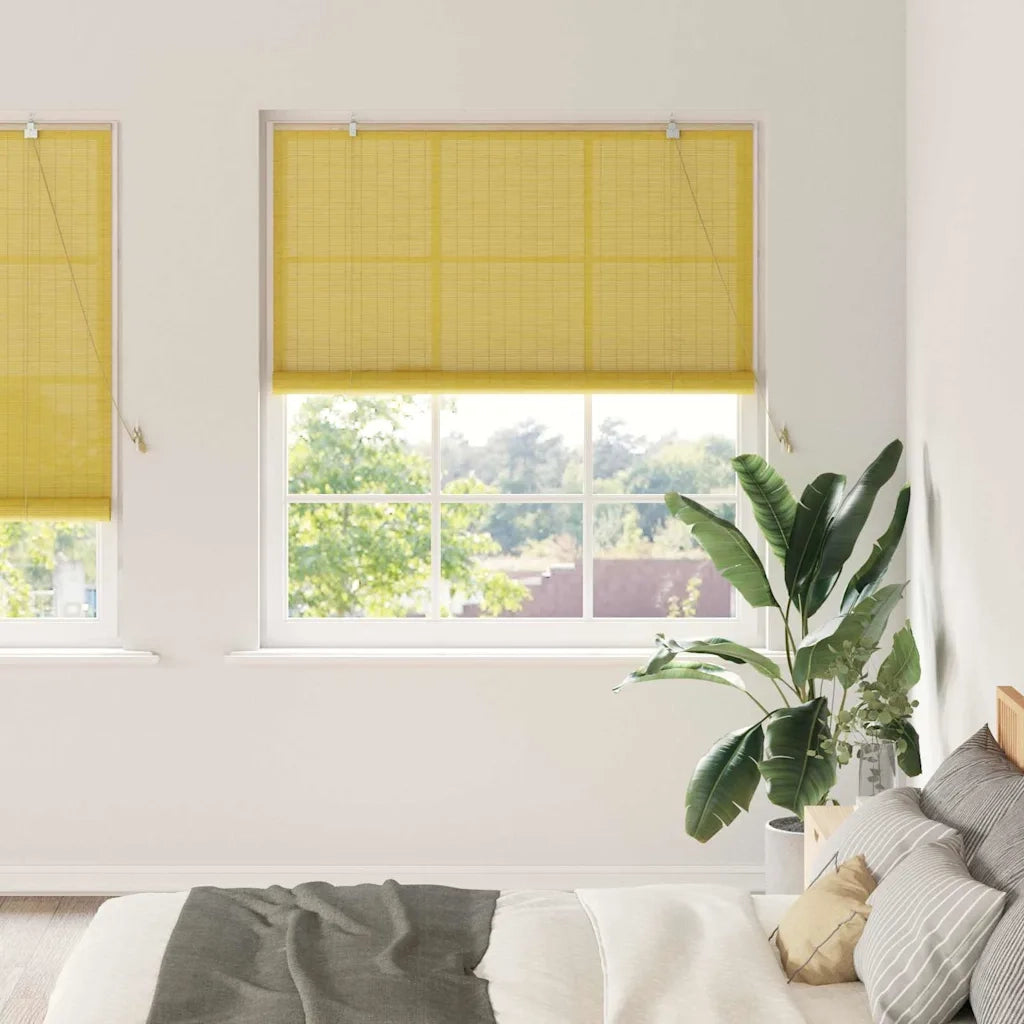 vidaXL Tende e Tapparelle per Finestre con tende Giallo Bambù