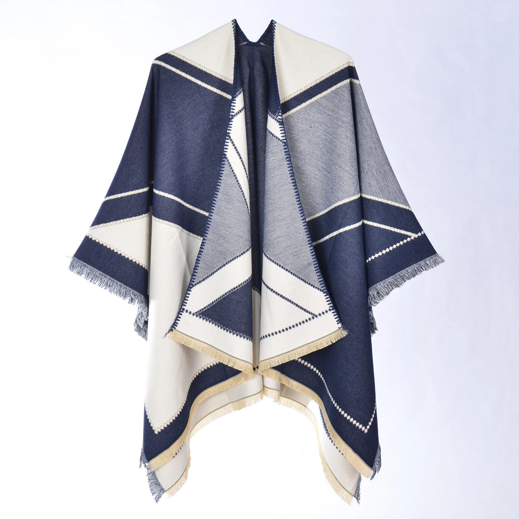 Nuova sciarpa a catena con motivo floreale, stile europeo e americano, in cashmere, calda, versatile, bellissima sciarpa/mantella