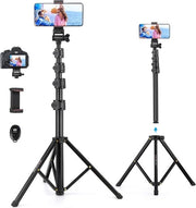 Stativa da 173 cm per smartphone con telecomando - asta selfie pieghevole per iPhone Samsung Huawei