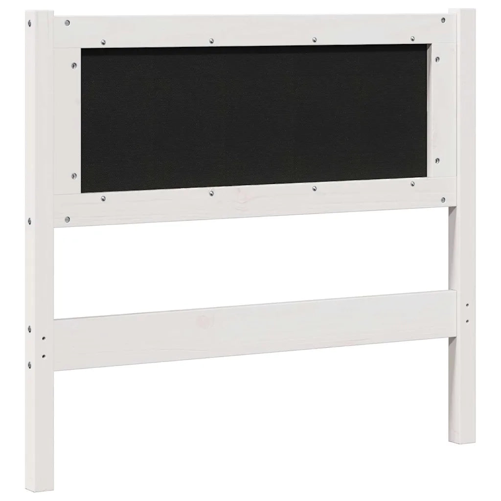 Testiera imbottita-Testiera con Cuscini-Testata Bianco 90 cm Pino massello