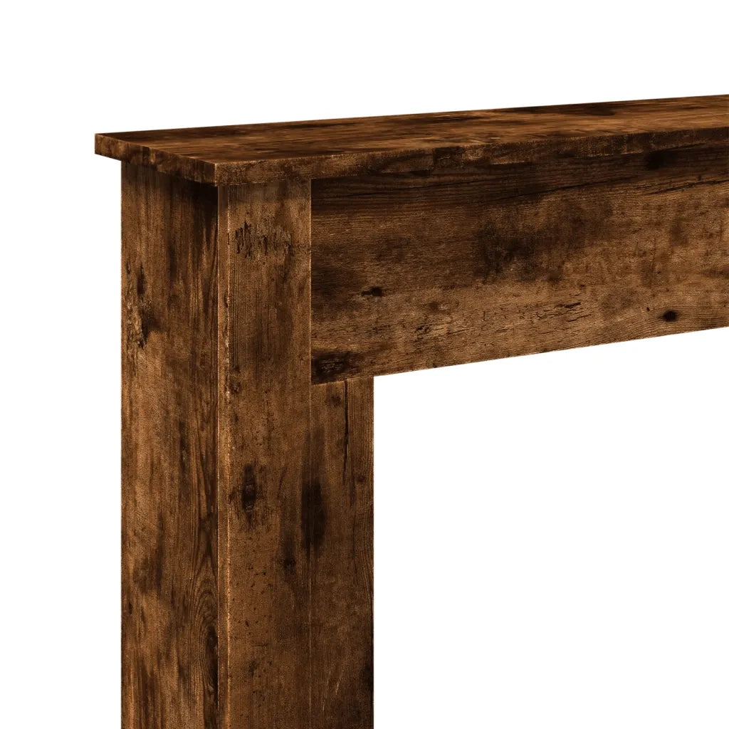 Cornice per Camino-Rivestimento per Camino Rovere Fumo 75x20x87,5 cm in Truciolato