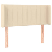 Testiera | Testata ad Orecchio Crema 103x16x78/88 cm in Tessuto