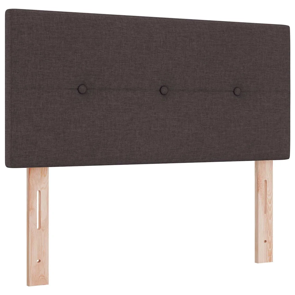 Letto a Sorgente LED con led Marrone Scuro 120 x 200 cm Tessuto
