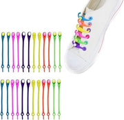 24 pezzi di cavi elastici senza strik, speciali cavi senza strik di gomma per bambini e adulti, cavi elastici per sneakers (colore casuale)