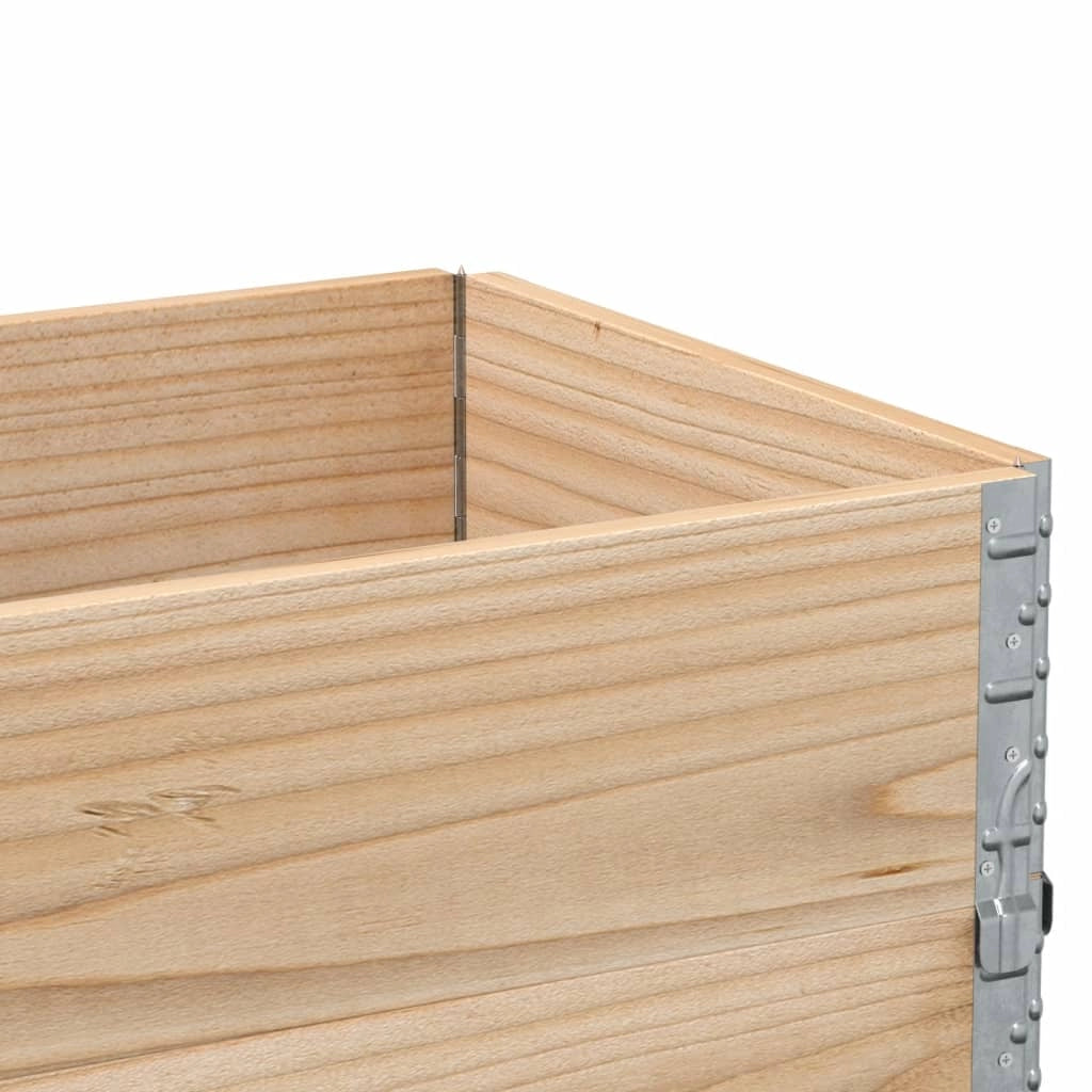 Vassoio per fioriera aiuola rialzata piante fiori terrazza giardino 100 x 50 cm legno massello di pino marrone 02_0037279