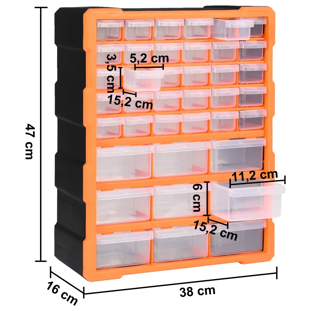 Mobile Contenitore con 39 Cassetti 38x16x47 cm CFW7584115
