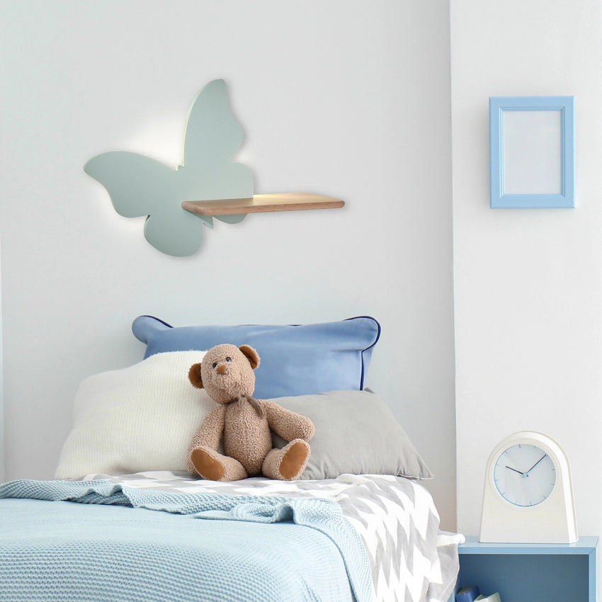Applique Candellux Butterfly verde legno LED 4W 4000K