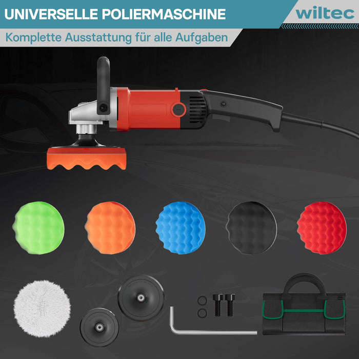 Lucidatrice 1200W Con borsa Levigatrice a 6 livelli fino a 3000rpm Smerigliatrice rotativa